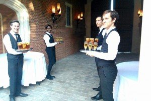 Very friendly and welcoming waiters and waitresses for a private party in London