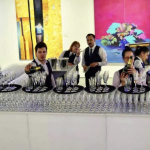 Bartenders for a gallery event in London