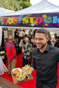 Food and drinks service at a private party in London
