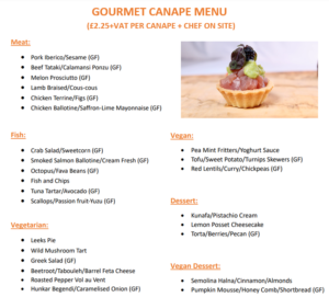 Gourmet Canapes London