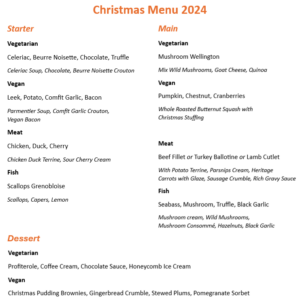 Christmas Menu London