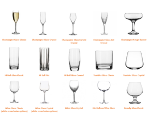 Glassware for hire in London
