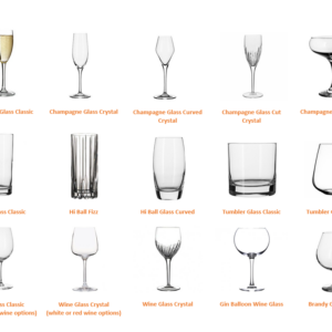 Glassware for hire in London