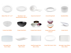 Plates and platters for hire in London